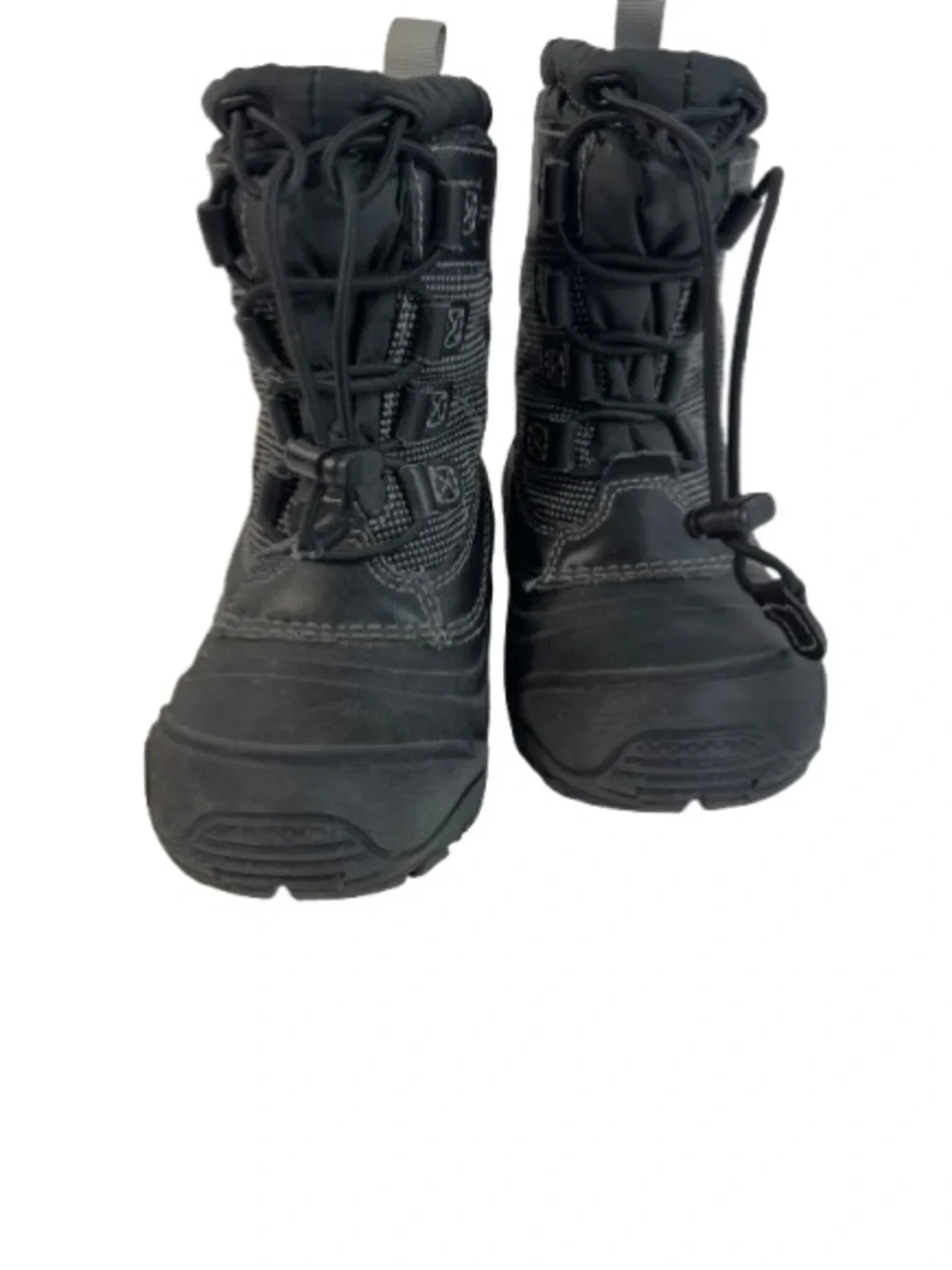 The North Face Black Kids Winter Snow Boots with Drawcord